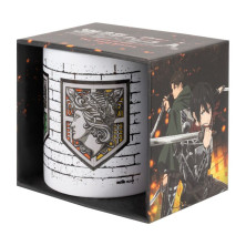 Taza Emblemas Muros Attack On Titan 350ml